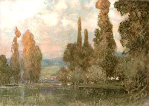Peaceful Lake Reflections Drucke: By the Edge of the Lake, 1902. Creator: Unknown