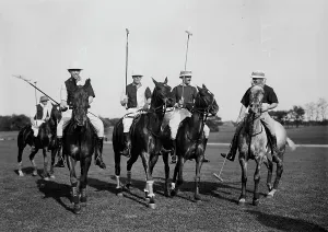 Black And White Polo Images Drucke: Edwards, Freake, and others -- Polo, between c1910 and c1915. Creator: Bain News Service