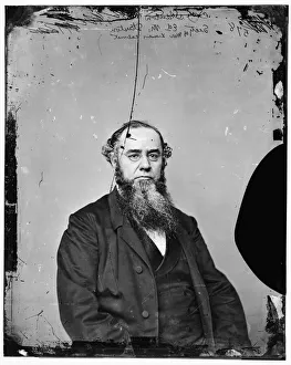 Black And White Portrait Photography Drucke: Edwin M. Stanton, between 1862 and 1865. Creator: Unknown