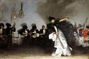 Drucke von Der Jaleo, 1882. Im Bestand des Isabella-Stewart-Gardner-Museums in Boston John Singer Sargent Drucke: El Jaleo, 1882. Künstler: Sargent, John Singer (1856-1925)