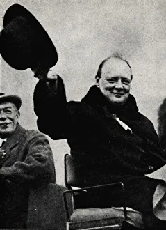 Black And White Images Britain Drucke: Election at Epping, 1924, (1945). Creator: Unknown