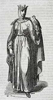 Medieval Monarchs Drucke: Eleonor of England, 1852. Creator: Coderch