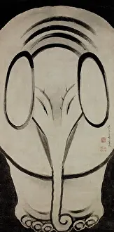 Japanese Fine Art Images Drucke: Elephant, Second Half of the 18th cen.. Creator: Jakuchu, Ito (1716-1800)