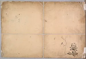 ZweiElefanten im Hof vor Mohammet Schah um 1730/40 von Nainsuch