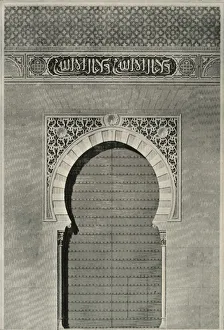 Alhambra Interior Decoration Drucke: Elevation of the Ancient Gate of Justice, 19th century, (1907). Creator: Unknown