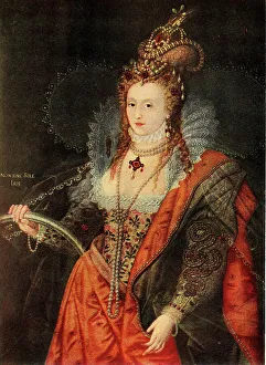 British Monarch Portraits Drucke: Elizabeth, (c1911). Creator: Unknown