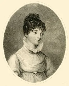 Drucke von Elisabeth Smith, 1809. Porträt von Elisabeth Smith (1776-1806), Englischsprachige Übersetzerin, Sprachwissenschaftlerin und Bibelwissenschafterin John Wood Drucke: Elisabeth Smith, 1809; Künstler: Robert Mitchell Meadows