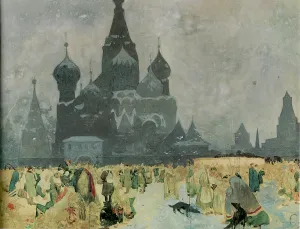 Watercolour On Paper Artwork Drucke: The Emancipation of the Russian Serfs (Study for The Slav Epic)