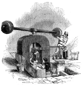 Victorian Era Machinery Drucke: Embossing press, 1886