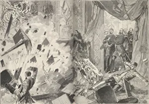 Russian Revolutionaries Drucke: Emperor Alexander II after the explosion, evening of February 17, 1880. Creator: De Haenen