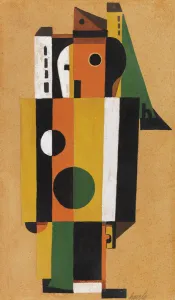Tempera Painting Drucke: Encounter, 1925. Creator: Hoerle, Heinrich (1895-1936)