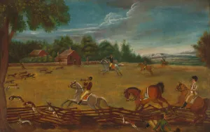 Fox Hunting Scene Drucke: The End of the Hunt, c. 1800. Creator: Unknown