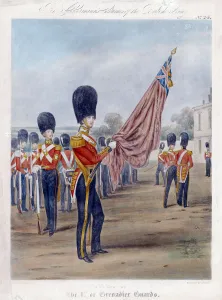 Grenadier Guards Uniform Drucke: Ensign of the Grenadier Guards, 1844