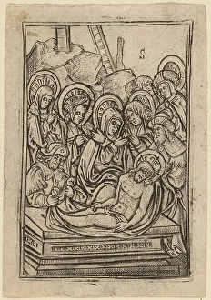 Black And White Christian Art Drucke: The Entombment. Creator: Master S