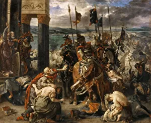Louvre Collection Images Drucke: The Entry of the Crusaders in Constantinople. Artist: Delacroix, Eugene (1798-1863)