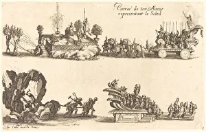 Jacques Callot Etching Drucke: Entry of His Highness, Representing the Sun, 1627. Creator: Jacques Callot