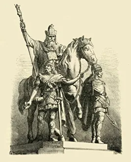 Reiterdenkmal Karls des Großen, Paris, 1890. Schöpfer: Unbekannt.