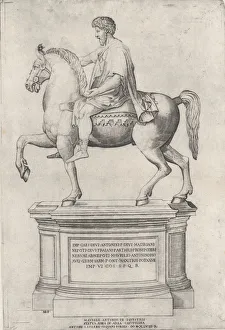 Marcus Aurelius Statue Drucke: The Equestrian Statue of Marcus Aurelius on the Capitol, 1548. 1548