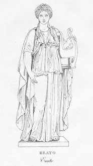 Vatican Museum Artwork Drucke: Erato, c1850