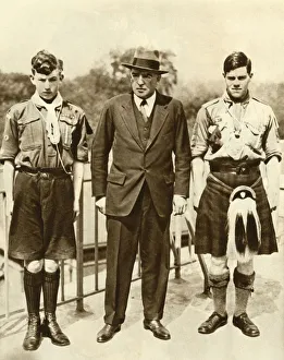 Ernest Shackleton mit James Marr und Norman Mooney, 1921, (1935). Künstler: Unbekannt.