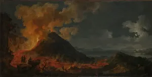 Fine Art Oil On Canvas Prints Drucke: The eruption of Vesuvius