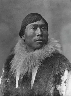 Lomen Brothers Photography Drucke: Eskimo posing, c1903, printed (1927?). Creator: Lomen Brothers