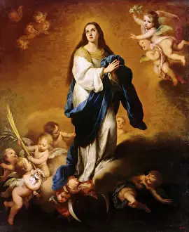 Drucke von Esquilache Immaculata Konzeption, 1645 Bartolome Esteban Murillo Drucke: Esquilache Immaculata Konzeption, 1645. Künstler: Bartolomé Esteban Murillo