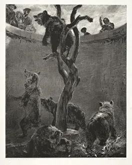 German Art Heritage Drucke: Essay on Stone with Brush and Scraper: The Bear Pit