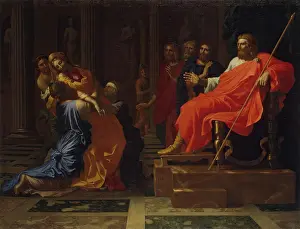 Drucke von Esther vor Ahasverus, 1655 Nicolas Poussin Drucke: Esther vor Ahasverus, 1655. Künstler: Nicolas Poussin