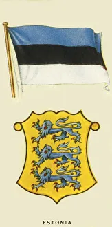 Estonian Flag Drucke: Estonia, c1935. Creator: Unknown