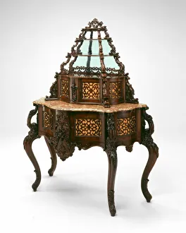 Ornate Wooden Decoration Drucke: Etagere, 1850 / 70. Creator: Unknown