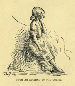 Von einer Radierung der Königin, 1840, (c1897). Schöpfer: Unbekannt.
