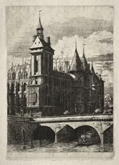 Charles Meryon Etchings Drucke: Etchings of Paris: The Clock Tower, 1852. Creator: Charles Meryon (French, 1821-1868)