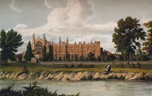 Hochschulen Drucke: Eton College von der Flussseite, 1911