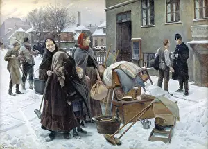 Realismus Drucke: Vertriebene Mieter, 1888-1895. Ersteller: Henningsen, Erik (1855-1930)
