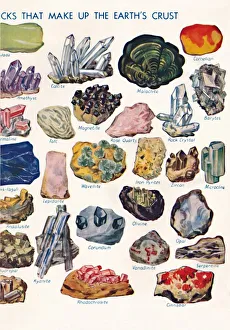 Amalgamated Press Publications Drucke: Examples of the Different Rocks That Make Up The Earths Crust, 1935