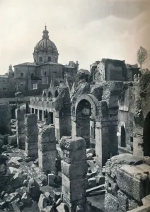 Roman Forum Excavations Drucke: Excavations of the Forum of Julius Caesar at Rome, c1932