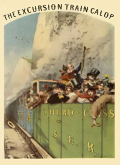 British Railway History Drucke: The Excursion Train Galop, sheet music cover, c1860, (1945). Creator: Unknown