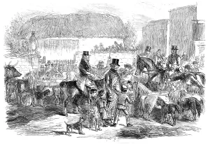 Die Exmoor-Poniefair in Bampton, Devon, 1860. Künstler: Unbekannt.