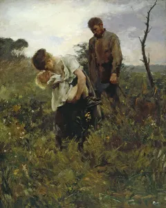 Agricultural Worker Art Drucke: Exode, 1893. Creator: Alfred Philippe Roll