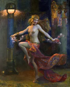 French Genre Art Drucke: An exotic dancer, 1926