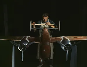 Ein experimentelles Skalmodell der B-25.... Nordamerikanische Luftfahrtindustrie Inc., Inglewood, Kalifornien 1942. Schöpfer: Alfred T Palmer