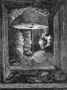 Die Erkundungen in Jerusalem: Galerie am Goldenen Tor: Säule und rauhe Wand, 1869. Künstler: Unbekannt.