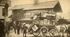 Victorian Era Transportation Drucke: The Express Bus, 1900, (1933). Creator: Unknown