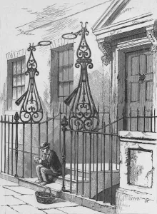 Black And White British History Drucke: Extinguishers, Berkeley Square, 1890