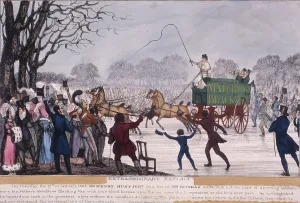 Horse Drawn Transport London Drucke: Extraordinary Exploit, 1826