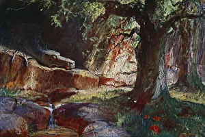 Richard Wagner Operas Drucke: Fafner in his Cave, 1906