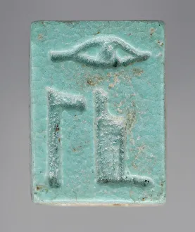 Zerstörungsfähige Keramikplatte mit dem Namen des Verstorbenen als Osiris, späte Zeitperiode (714-333 v. Chr.). Künstler unbekannt