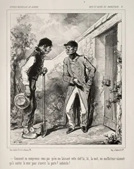 Fäden und Gesten des Eigentümers. Ersteller: Paul Gavarni (Französisch, 1804-1866)