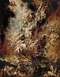 Drucke von Die Verfall des Verdammten um 1620 im Bestand der Alten Pinakothek München R Drucke: Die Verfall des Verdammten um 1620 von Rubens, Pieter Paul (1577 - 1640)